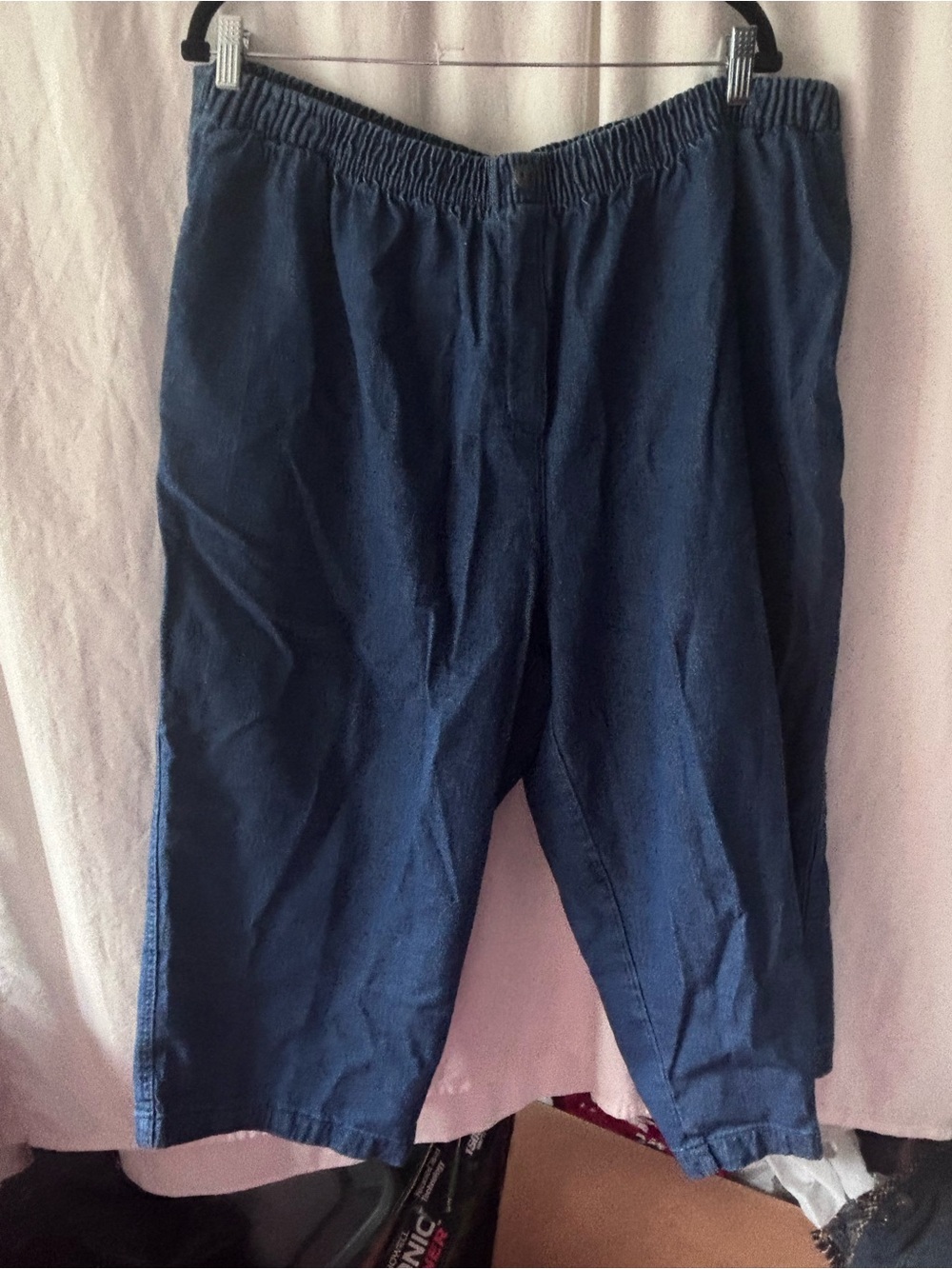 Woman Within Elastic Waist Indigo Blue Pants